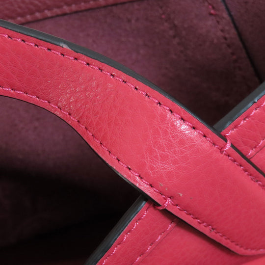 COACH Tote Bag C4062 leather pink Hose and carriage Women Used Authentic