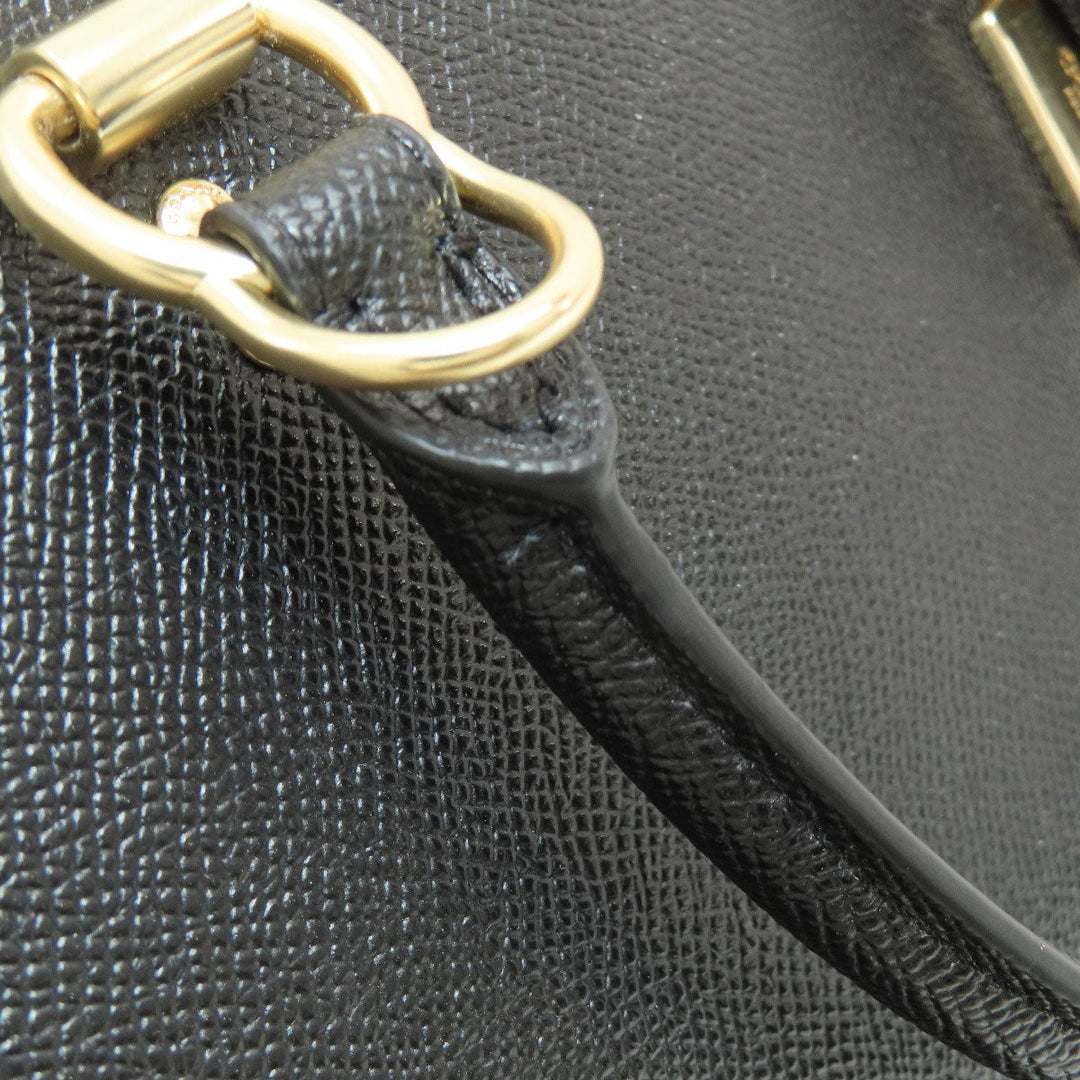 COACH Handbag 2553 leather black 2WAY Women Used Authentic