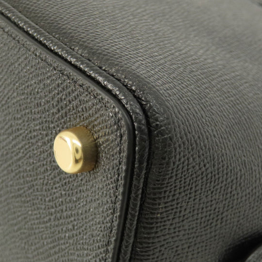 COACH Handbag 2553 leather black 2WAY Women Used Authentic