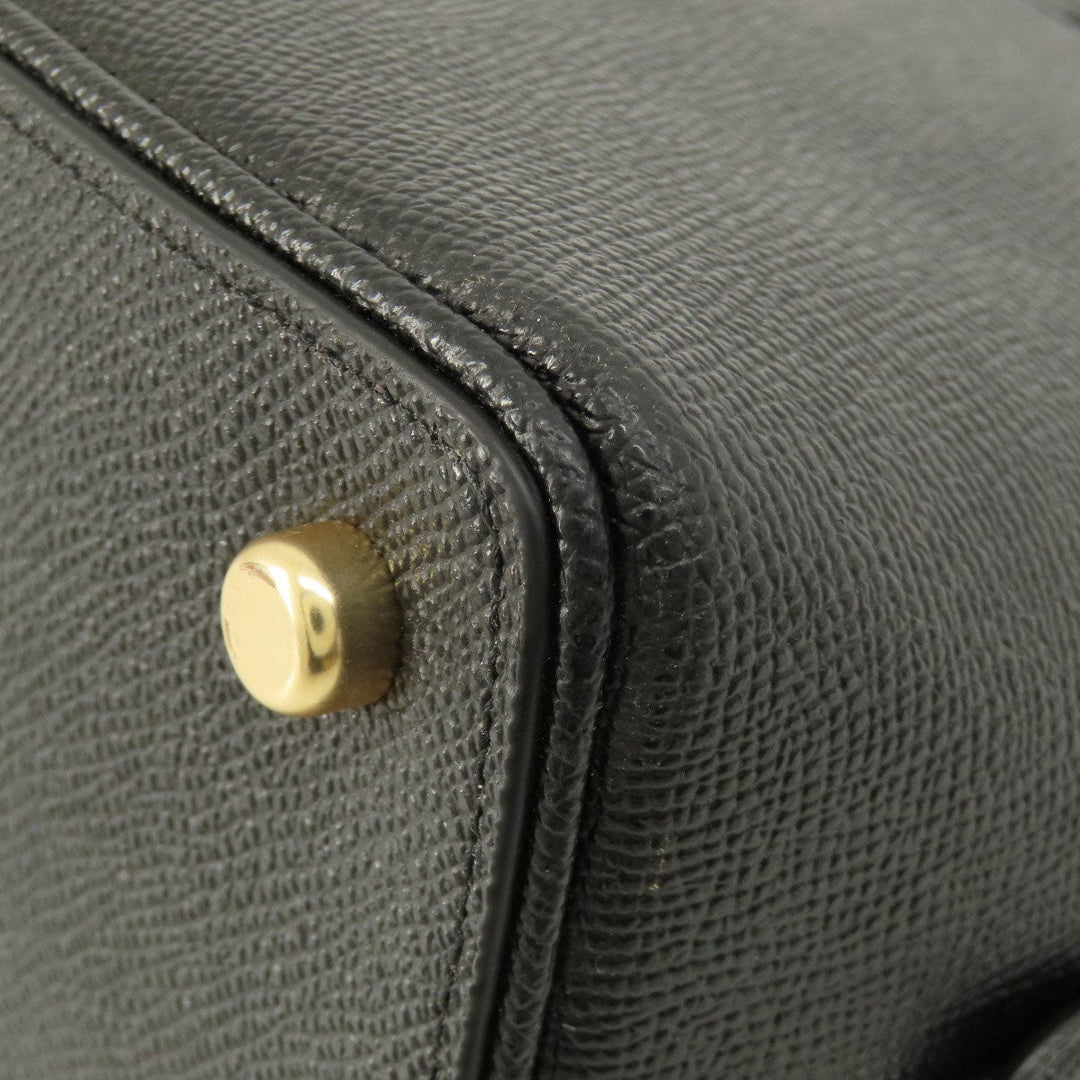 COACH Handbag 2553 leather black 2WAY Women Used Authentic