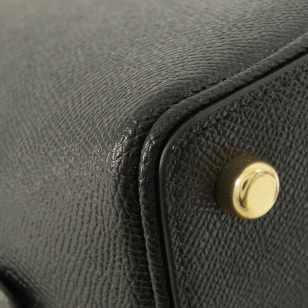 COACH Handbag 2553 leather black 2WAY Women Used Authentic