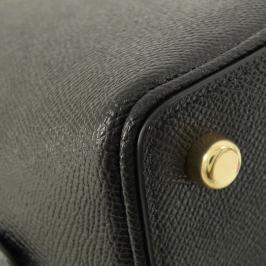 COACH Handbag 2553 leather black 2WAY Women Used Authentic