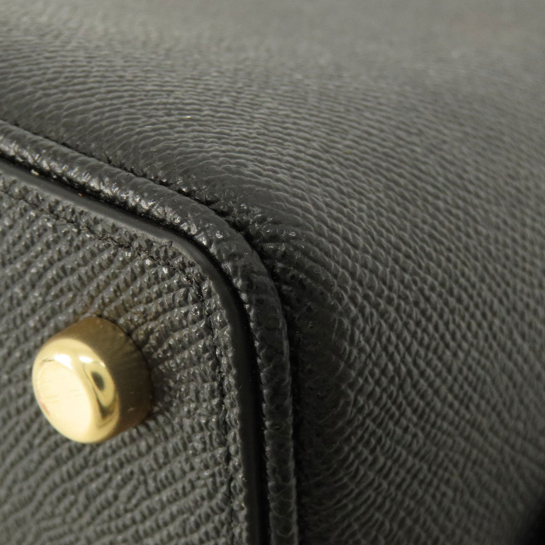 COACH Handbag 2553 leather black 2WAY Women Used Authentic