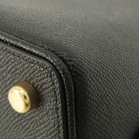 COACH Handbag 2553 leather black 2WAY Women Used Authentic