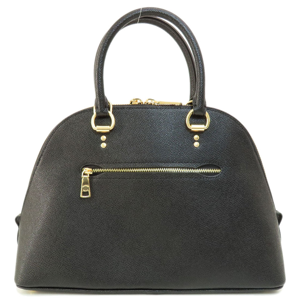 COACH Handbag 2553 leather black 2WAY Women Used Authentic
