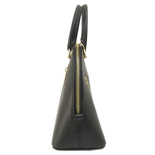 COACH Handbag 2553 leather black 2WAY Women Used Authentic