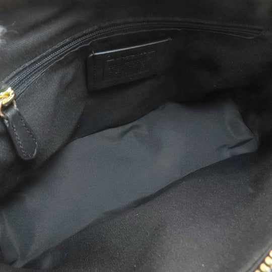 COACH Handbag 2553 leather black 2WAY Women Used Authentic