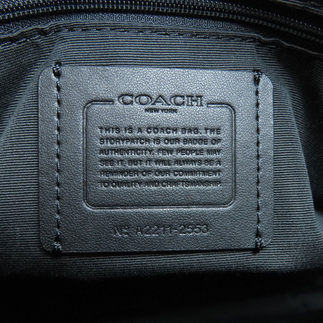 COACH Handbag 2553 leather black 2WAY Women Used Authentic