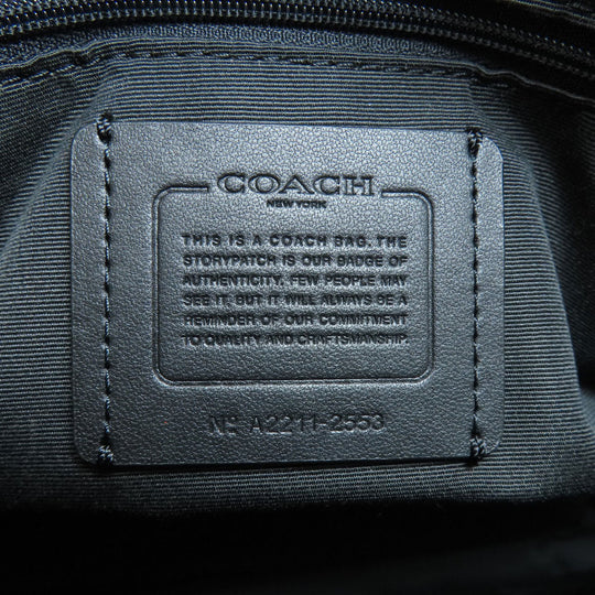 COACH Handbag 2553 leather black 2WAY Women Used Authentic