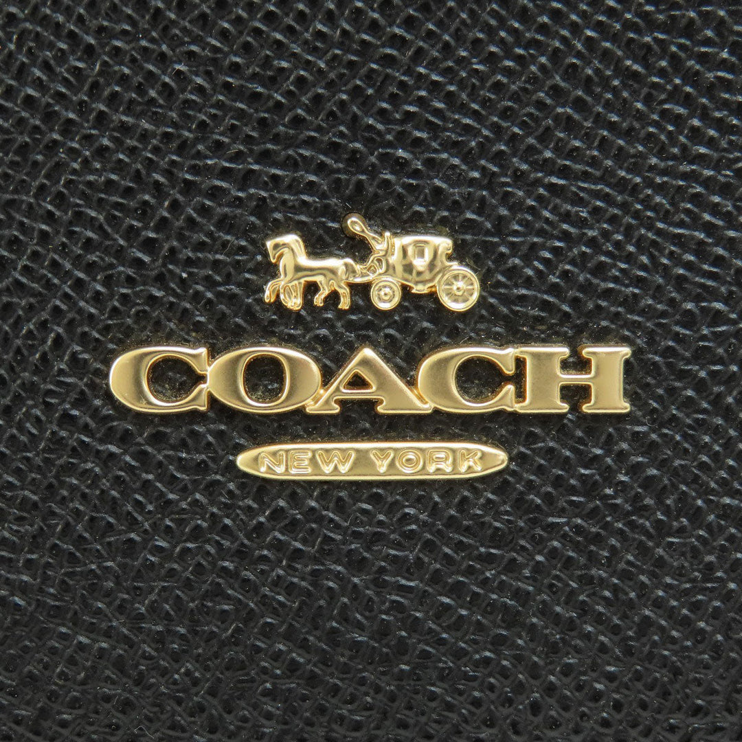 COACH Handbag 2553 leather black 2WAY Women Used Authentic