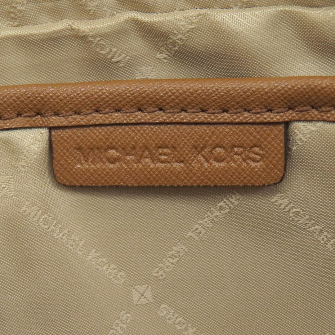 MICHAEL KORS Shoulder Bag PVC white MK signature Women Used Authentic