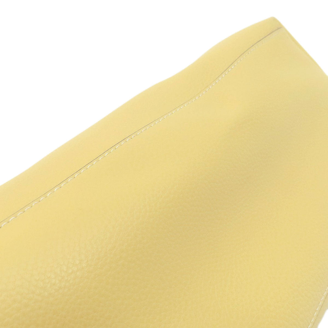 COACH Tote Bag leather yellow logo Women Used Authentic