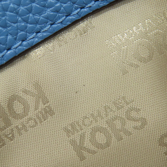 MICHAEL KORS Shoulder Bag leather blue logo Women Used Authentic