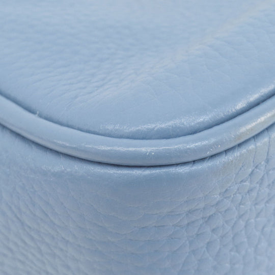 MICHAEL KORS Shoulder Bag leather blue logo Women Used Authentic