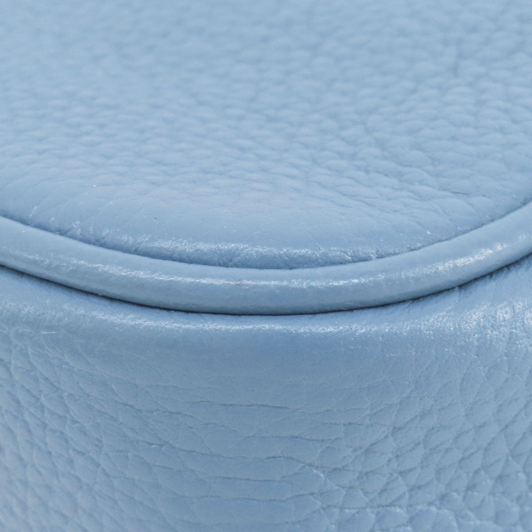 MICHAEL KORS Shoulder Bag leather blue logo Women Used Authentic