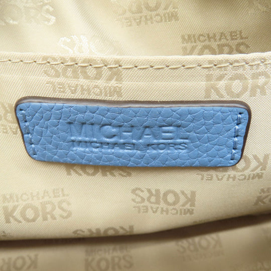 MICHAEL KORS Shoulder Bag leather blue logo Women Used Authentic
