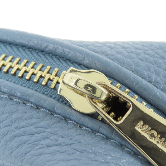 MICHAEL KORS Shoulder Bag leather blue logo Women Used Authentic