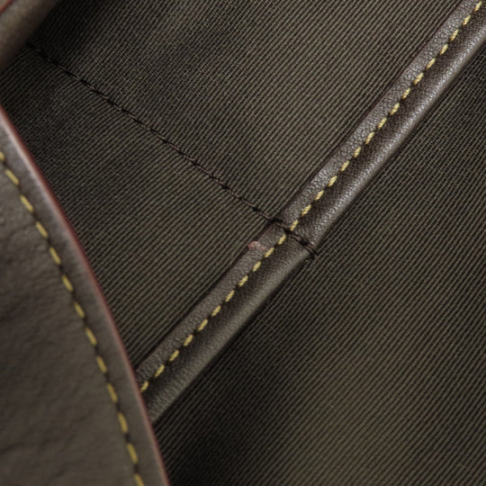 COACH Tote Bag F57612 Canvas, Leather Brown Signature Women Used Authentic