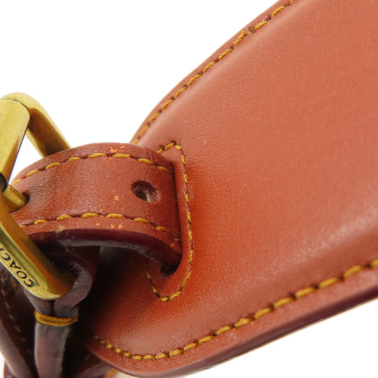 COACH Handbag 38580 PVC Brown Sutton Hobo Signature 2WAY Women Used Authentic