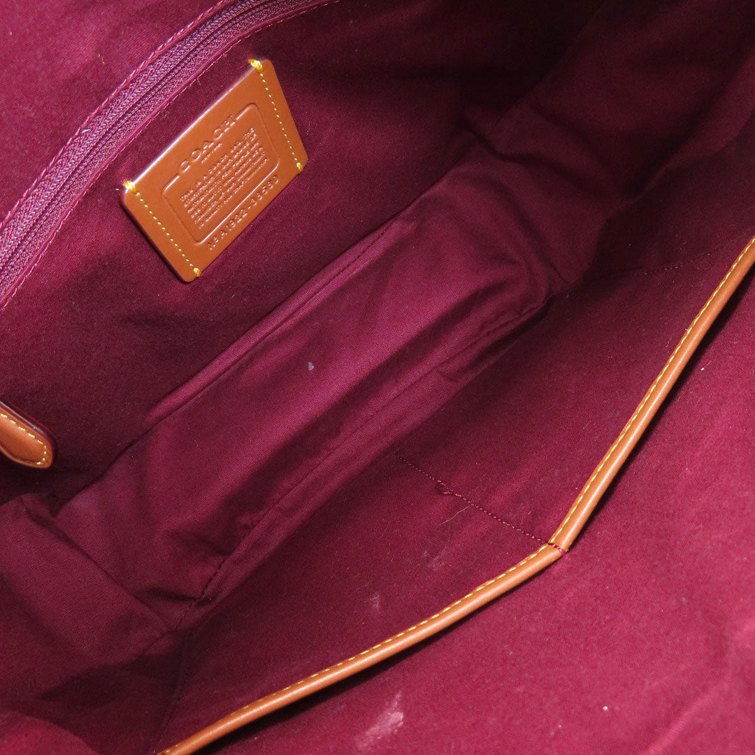 COACH Handbag 38580 PVC Brown Sutton Hobo Signature 2WAY Women Used Authentic