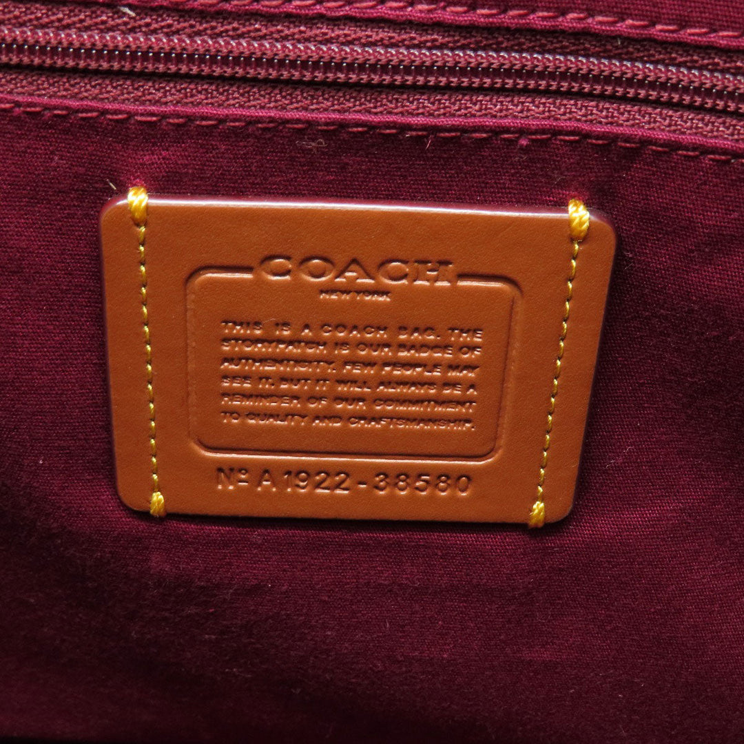 COACH Handbag 38580 PVC Brown Sutton Hobo Signature 2WAY Women Used Authentic