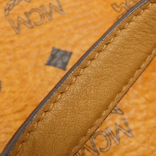 MCM Tote Bag PVC Brown 2WAY Women Used Authentic