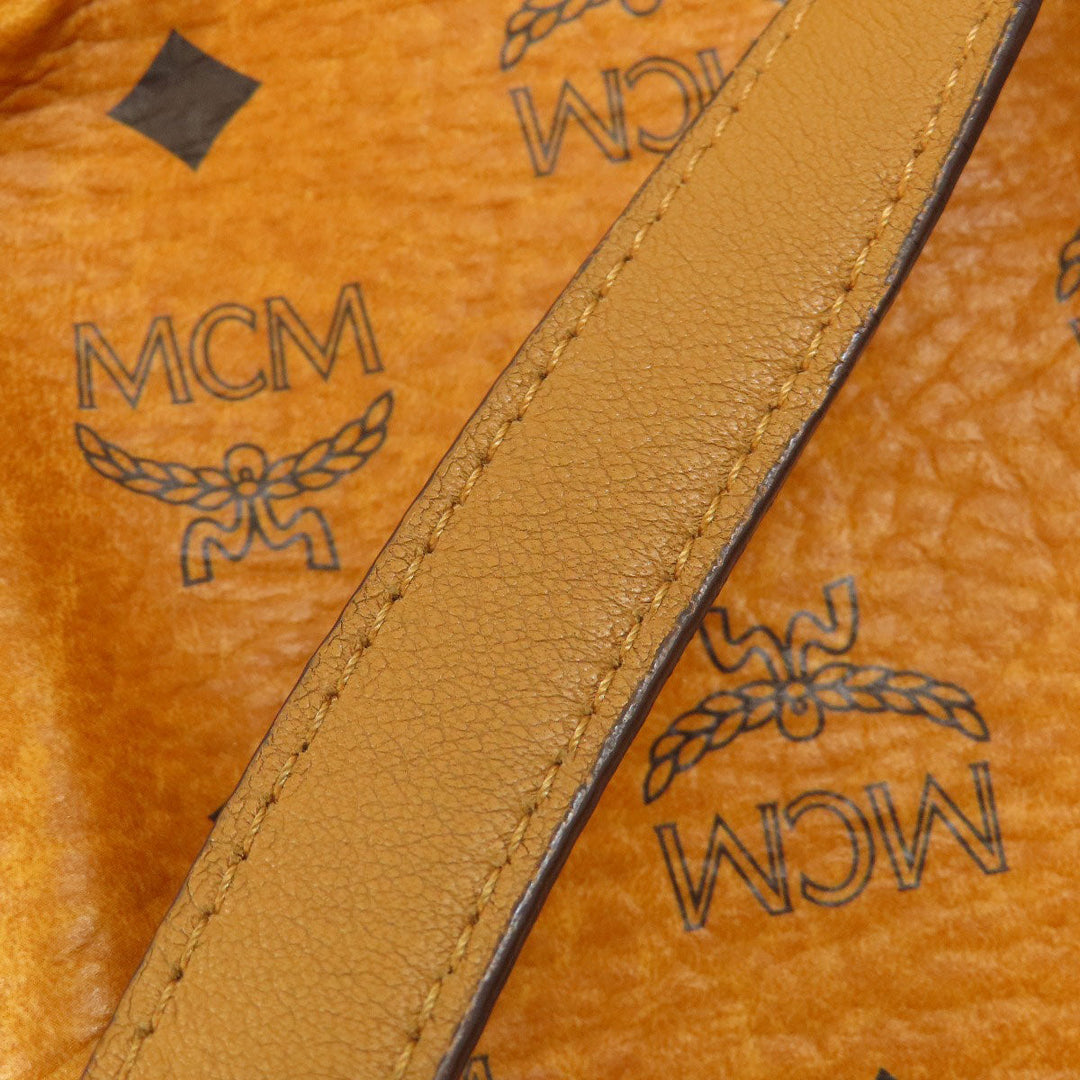 MCM Tote Bag PVC Brown 2WAY Women Used Authentic