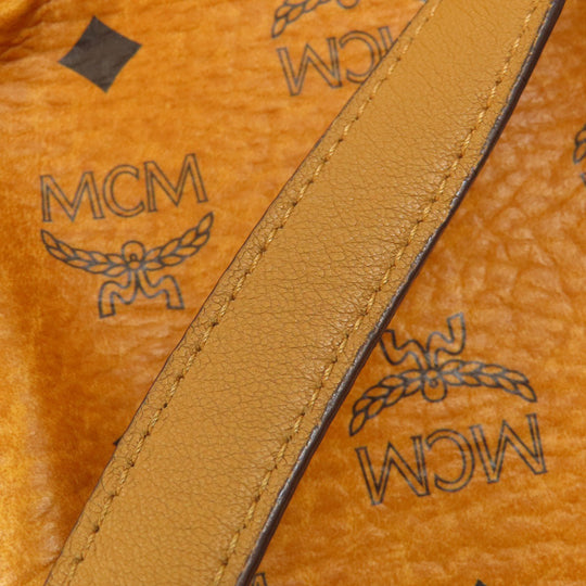 MCM Tote Bag PVC Brown 2WAY Women Used Authentic