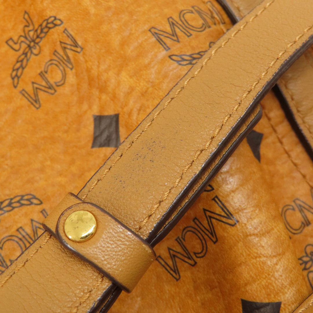 MCM Tote Bag PVC Brown 2WAY Women Used Authentic