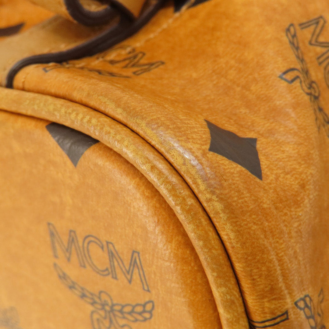 MCM Tote Bag PVC Brown 2WAY Women Used Authentic