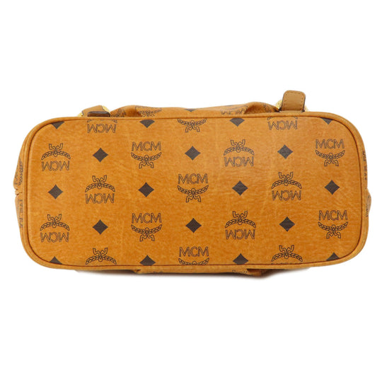 MCM Tote Bag PVC Brown 2WAY Women Used Authentic