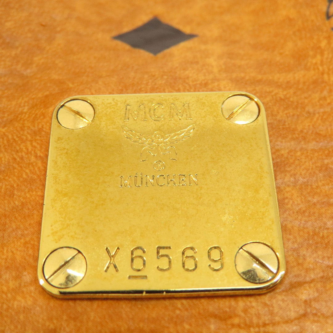 MCM Tote Bag PVC Brown 2WAY Women Used Authentic