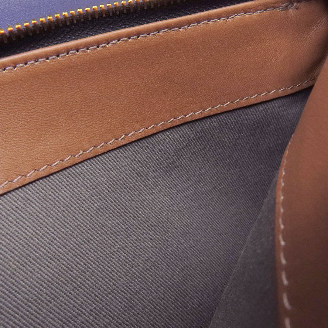 MARNI Shoulder Bag leather purple logo Women Used Authentic