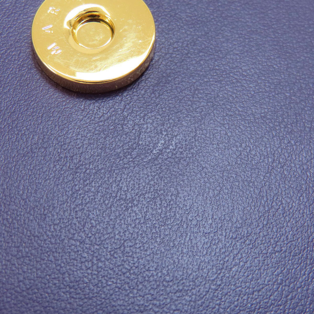 MARNI Shoulder Bag leather purple logo Women Used Authentic