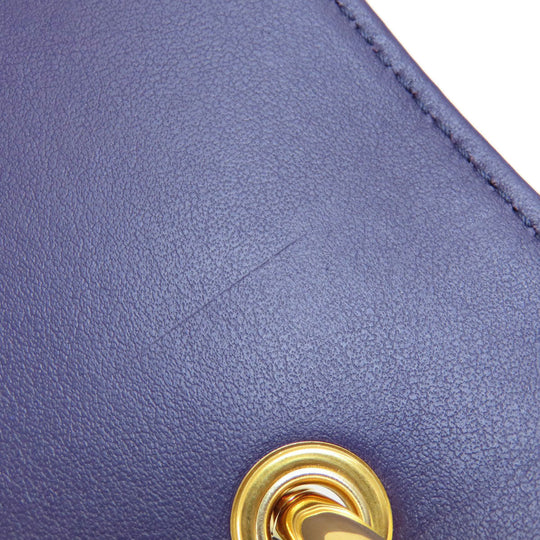 MARNI Shoulder Bag leather purple logo Women Used Authentic