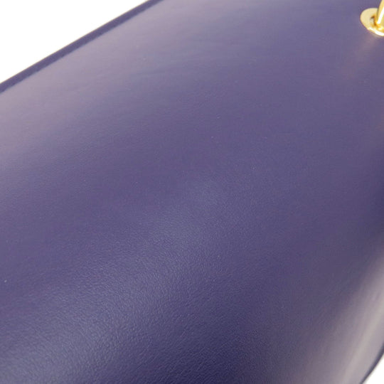 MARNI Shoulder Bag leather purple logo Women Used Authentic