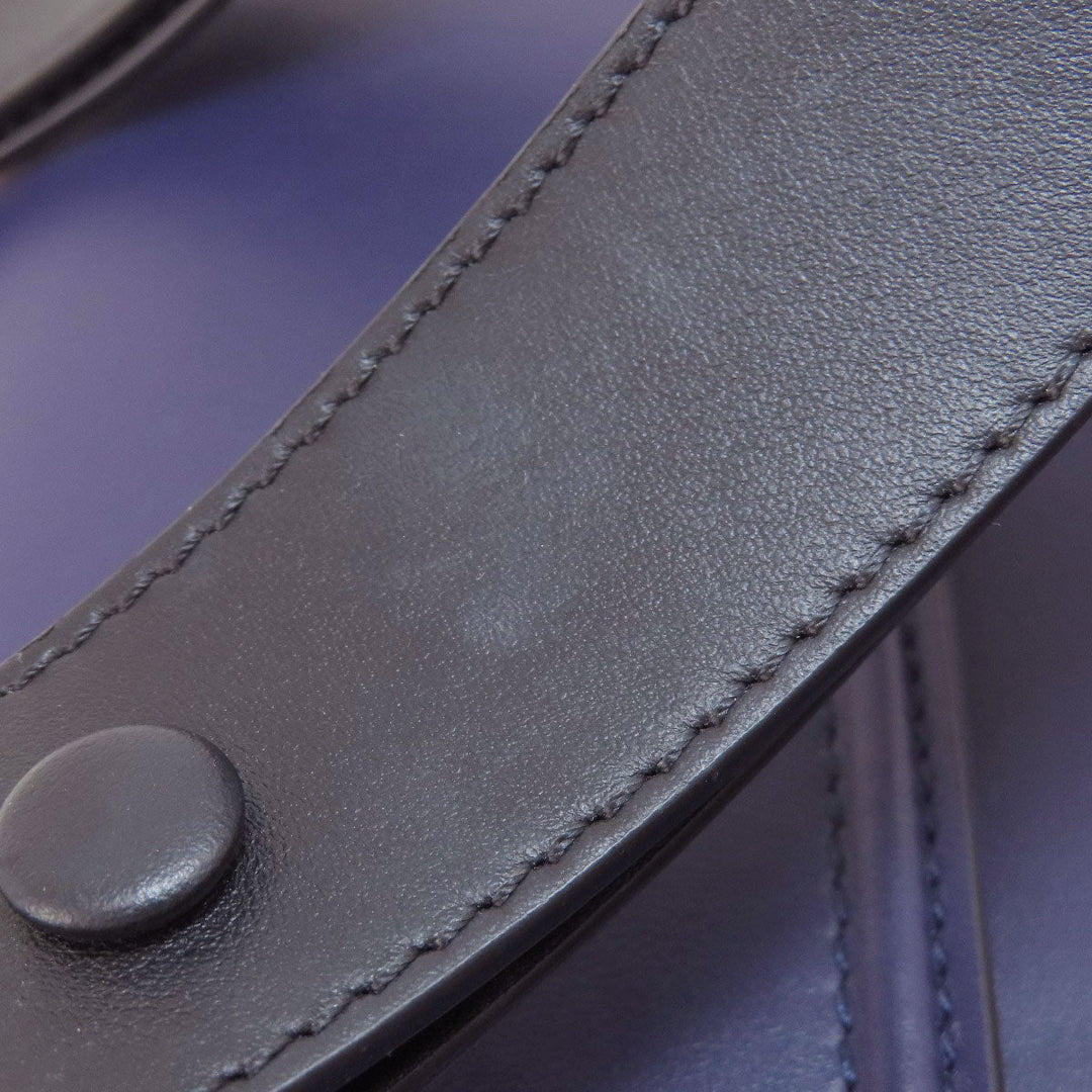 MARNI Shoulder Bag leather purple logo Women Used Authentic