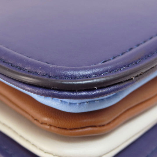 MARNI Shoulder Bag leather purple logo Women Used Authentic