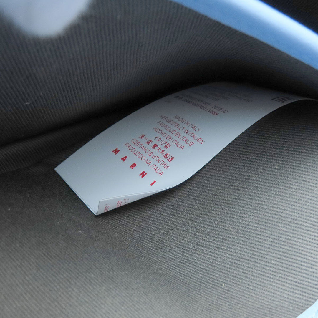 MARNI Shoulder Bag leather purple logo Women Used Authentic