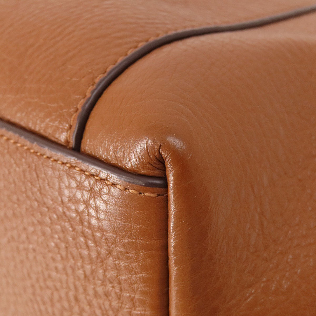 COACH Tote Bag F37216 leather black logo Women Used Authentic