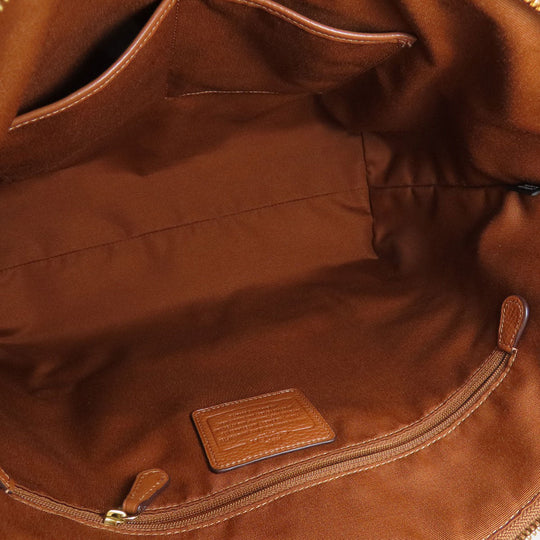 COACH Tote Bag F37216 leather black logo Women Used Authentic