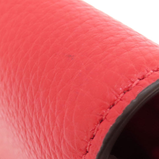 COACH Hip bag F79941 leather Red logo Women Used Authentic