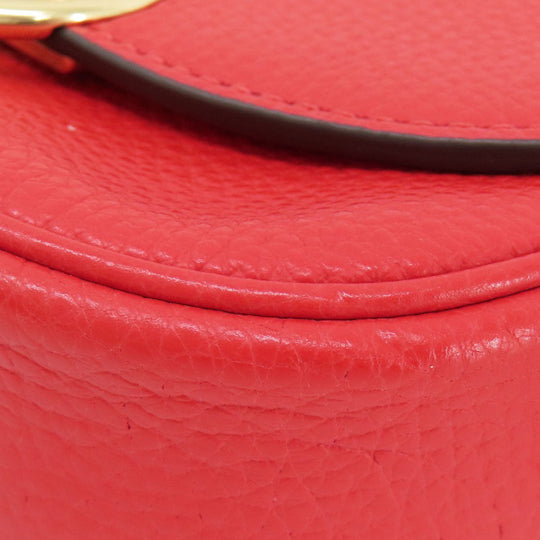 COACH Hip bag F79941 leather Red logo Women Used Authentic