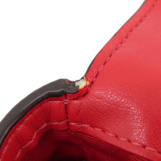 COACH Hip bag F79941 leather Red logo Women Used Authentic