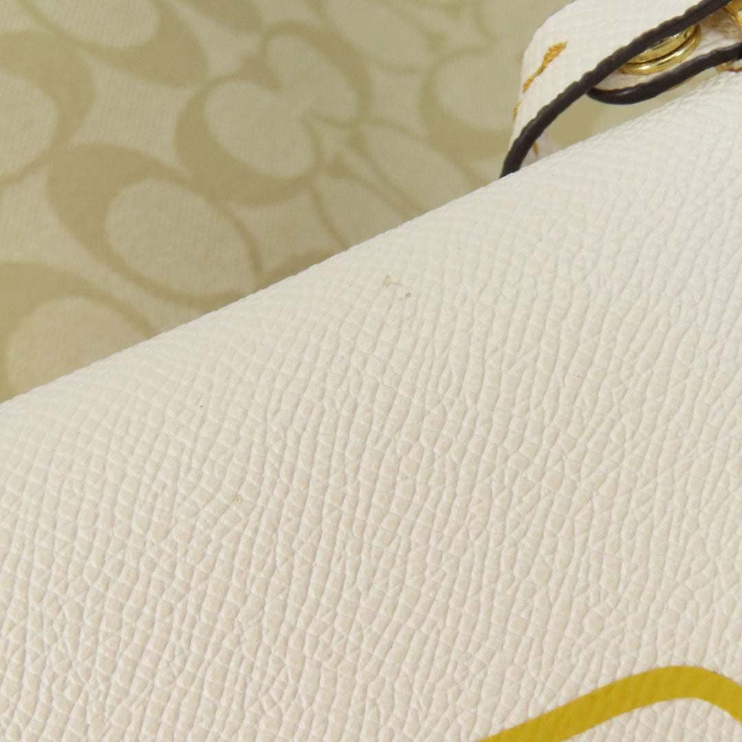 COACH Tote Bag F26920 PVC beige Signature Reversible Women Used Authentic