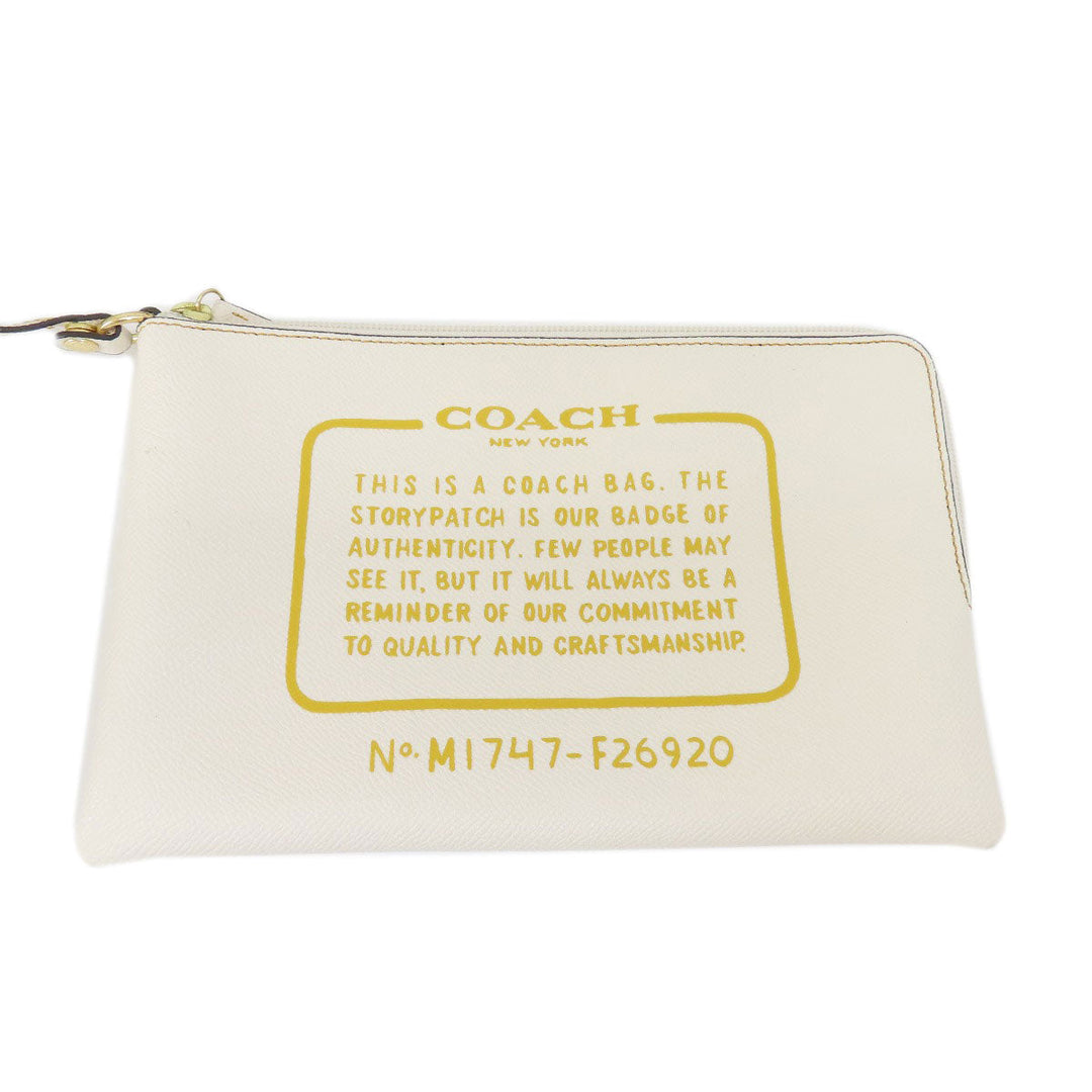 COACH Tote Bag F26920 PVC beige Signature Reversible Women Used Authentic