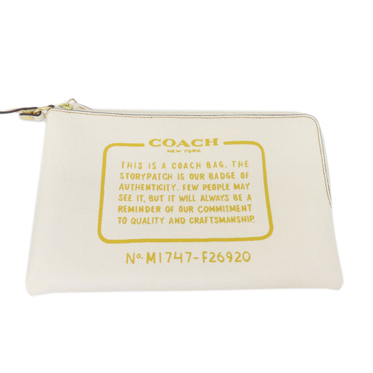 COACH Tote Bag F26920 PVC beige Signature Reversible Women Used Authentic