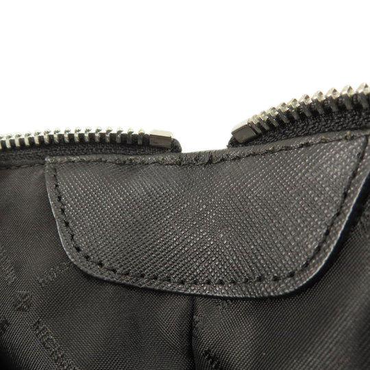 MICHAEL KORS Tote Bag Coated canvas black MK signature Women Used Authentic