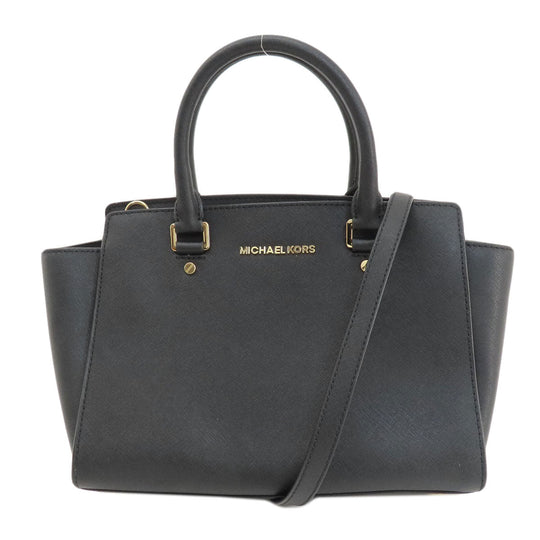 MICHAEL KORS Handbag leather black 2WAY Women Used Authentic