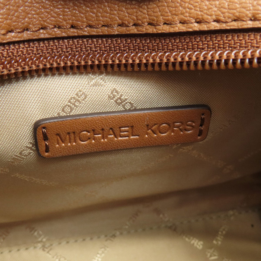 MICHAEL KORS Handbag Leather, Coated Canvas white MK Signature 2WAY Women Used Authentic